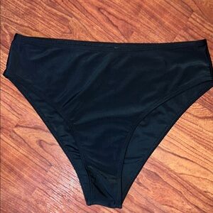 Black High Rise Bikini Swim Bottom